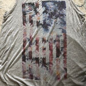 Lightweight flag a-line tank, one size, NWOT